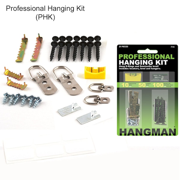 Electriduct Picture Hanging Kit w/Bear Claw Hanger w/ Locator + Level